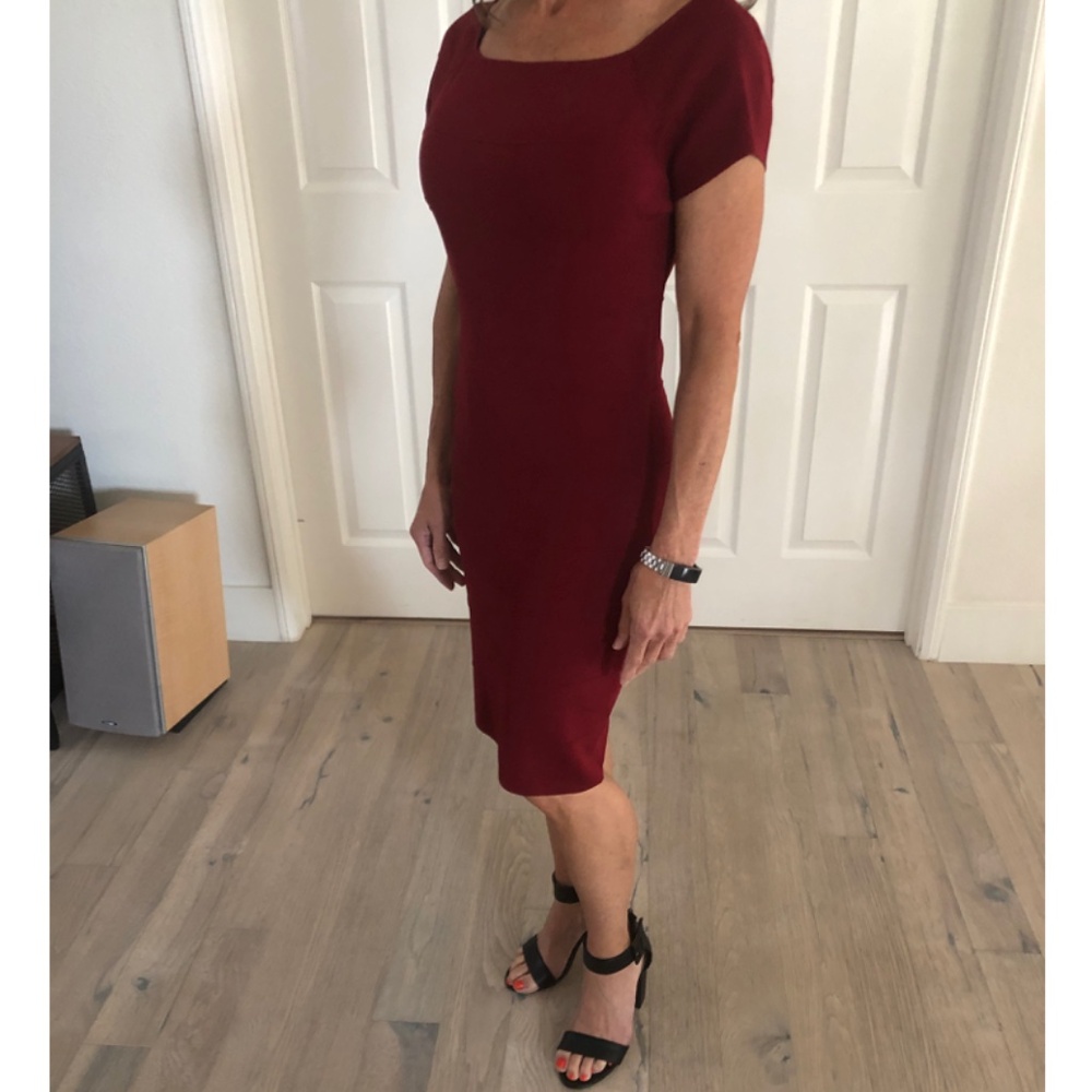 Max Studio Bodycon Bandage Dress - Maroon Size L - Picture 2 of 10